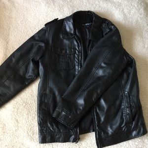 Black Rivet Kids Pleather Jacket